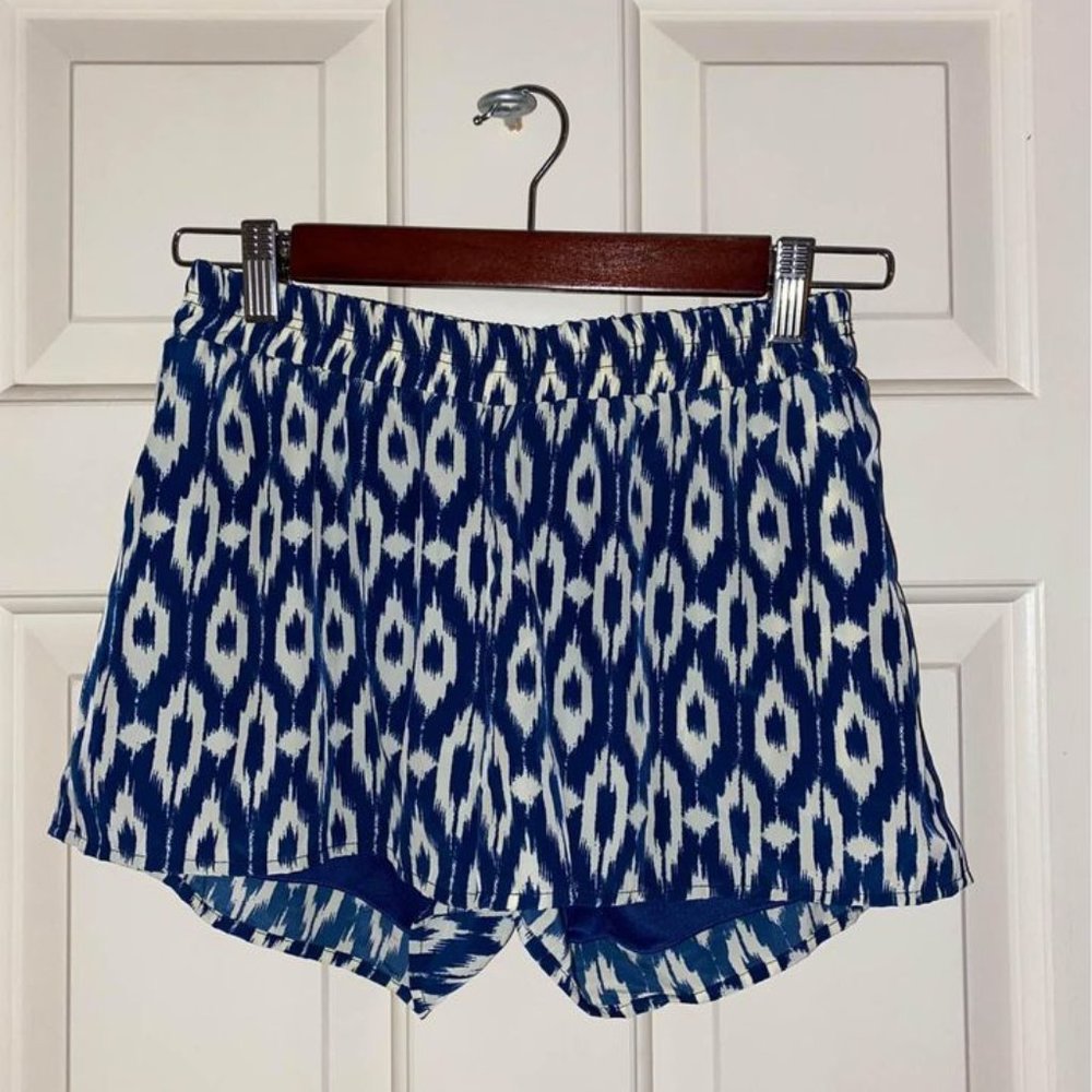 GB Blue and White Flowy Shorts